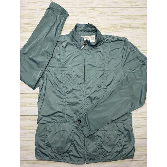 Zenergy By Chicos Womans Size 0 Teal Full Zip Windbreaker Jacket - Picture 1 of 6